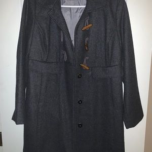 Grey old navy peacoat size Large Petite